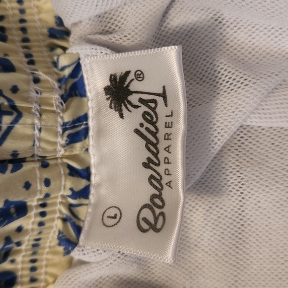 Boardies Yellow & Blue Elephant Print Mesh Lined Swim Trunk Shorts Men’s… - Picture 9 of 10